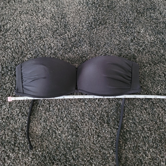 NWOT Aerie XS adjustable black swim strapless bandeau - Picture 3 of 8